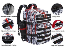 LHI Military Tactical Backpack for Men and Women 45L Army 3 Days Assault Pack Bag Large Rucksack with Molle System - Black