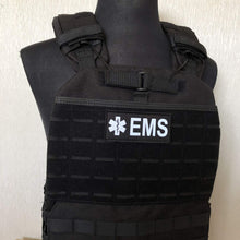 Reflective EMS EMT Star of Life Patch with Hook and Loop (Black)