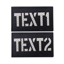 Custom Reflective Call Sign Laser Cut Patch IR Flag Patch (4 Pack, Black)