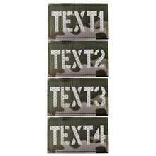 Custom Reflective Call Sign Laser Cut Patch IR Flag Patch (4 Pack, Black)