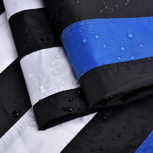 Thin Blue Line Flag-3x5 ft with Embroidered Stars, Sewn Stripes, Brass Grommets, UV Protection, 300D Nylon Black White and Blue American Police Flag