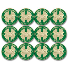 SHOP AWARDS AND GIFTS Commitment to Safety Award Employee Recognition Gold Enamel Lapel Pins Reward Gifts, 7/8 Inch
