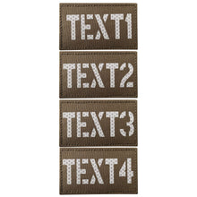 Custom Reflective Call Sign Laser Cut Patch IR Flag Patch (4 Pack, Black)