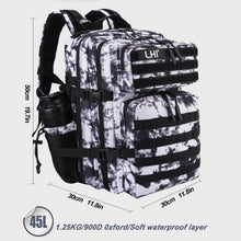 LHI Military Tactical Backpack for Men and Women 45L Army 3 Days Assault Pack Bag Large Rucksack with Molle System - Black