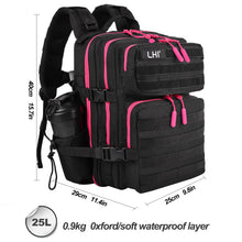 LHI Tactical Military Backpack for Men and Women 25L/35L Army Assault Pack Bag Small Rucksack with Bottle Holder