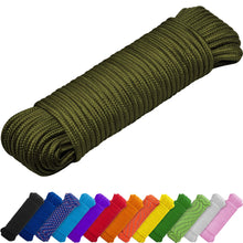 TECEUM Rope – 1/4” & 3/8” – 90 FT | 150 FT – Strong All-Purpose Utility Rope – Camping, Crafting, Flag Pole, Indoor & Outdoor – Polypropylene Nylon Poly Lightweight Diamond Braided Cord – Black