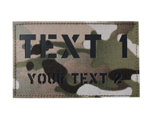 Custom Large 5x3 Inch IR Reflective Laser Cut ID Panel Patch Callsign Patch IR Flag Patch(MC)