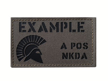 Custom Personalized Infrared IR Laser Cut ID Panel Patch Blood Type callsign Patch US American IR Flag Patch
