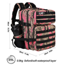LHI Tactical Military Backpack for Men and Women 25L/35L Army Assault Pack Bag Small Rucksack with Bottle Holder