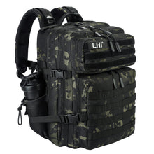 LHI Military Tactical Backpack for Men and Women 45L Army 3 Days Assault Pack Bag Large Rucksack with Molle System - Black