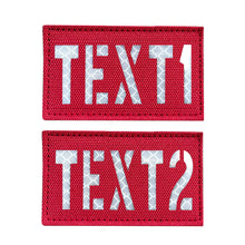 Custom Reflective Call Sign Laser Cut Patch IR Flag Patch (4 Pack, Black)