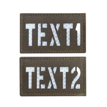 Custom Reflective Call Sign Laser Cut Patch IR Flag Patch (4 Pack, Black)