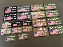 Custom Reflective Laser Cut ID Panel Patch Personalized Callsign Patch IR Flag Patch