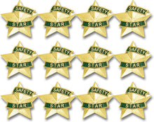 SHOP AWARDS AND GIFTS 1-3/16 Inch 3D Safety Star Lapel Pin, 12 Pack, For Men, Women, Unisex Lapel Pin Award and Gift