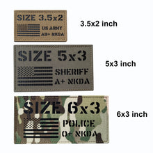 Custom Personalized Infrared IR Laser Cut ID Panel Patch Blood Type callsign Patch US American IR Flag Patch