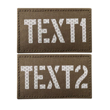 Custom Reflective Call Sign Laser Cut Patch IR Flag Patch (4 Pack, Black)