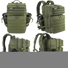 LHI Military Tactical Backpack for Men and Women 45L Army 3 Days Assault Pack Bag Large Rucksack with Molle System - Black
