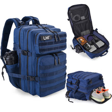 LHI Military Tactical Backpack for Men and Women 45L Army 3 Days Assault Pack Bag Large Rucksack with Molle System - Black