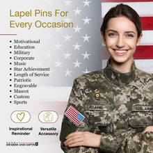SHOP AWARDS AND GIFTS United States US Veteran Lapel Pin, Retirement and Service, 1-1/8 inch