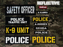 Custom Reflective Name Patch Laser Cut ID Panel callsign Patch with Hook and Loop