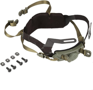 Airsoft Helmfast Cut,Bump Helmet Pads,Adjustable Helmet Liner Kit Head Locking Chin Strap for Outdoor Tactical Helmets with Bolts and Screws(Green)