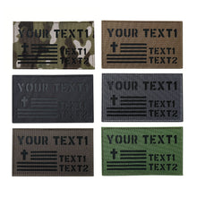 Custom Personalized Infrared IR Laser Cut ID Panel Patch Blood Type callsign Patch US American IR Flag Patch