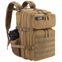 LHI Military Tactical Backpack for Men and Women 45L Army 3 Days Assault Pack Bag Large Rucksack with Molle System - Black