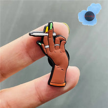 Single Sale PVC Shoes Accessories Pistol 420 Leaf Black Lives Matter Garden shoes Charm DIY Bracelet Kids Party Gift