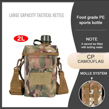 Tactical Sport water bottle Army 1L 2L 1 2 liter Molle Outdoor with Bag Shoulder Strap cantil militar waterbottle flask tactics