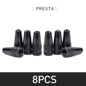 4/8pcs Aluminum Alloy Bicycle Tire FV Valve Cap MTB Road Bike Covered