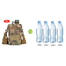 Tactical Sport water bottle Army 1L 2L 1 2 liter Molle Outdoor with Bag Shoulder Strap cantil militar waterbottle flask tactics