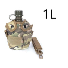 Tactical Sport water bottle Army 1L 2L 1 2 liter Molle Outdoor with Bag Shoulder Strap cantil militar waterbottle flask tactics