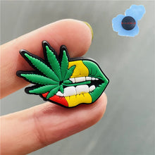 Single Sale PVC Shoes Accessories Pistol 420 Leaf Black Lives Matter Garden shoes Charm DIY Bracelet Kids Party Gift