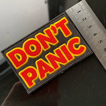 Letter DONT PANIC Embroidered Badge Patch Iron on T-Shirt Embellishments Finishes Sewing DIY Applique Stickers Patchwork