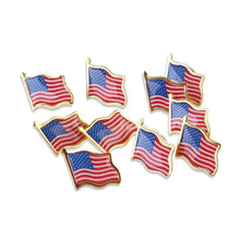 10Pcs American Flag Lapel Pin United States Usa Hat Tie Tack Badge Pin Metal Lapel Pin For Clothes Bag Badge Brooch Pin