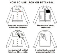 Punk Embroidered Patches for Clothing Iron on Patches Appliques Diy Anime Clothes Thermoadhesive Stickers