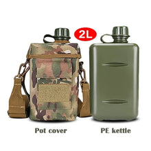 Tactical Sport water bottle Army 1L 2L 1 2 liter Molle Outdoor with Bag Shoulder Strap cantil militar waterbottle flask tactics