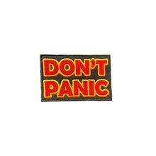 Letter DONT PANIC Embroidered Badge Patch Iron on T-Shirt Embellishments Finishes Sewing DIY Applique Stickers Patchwork