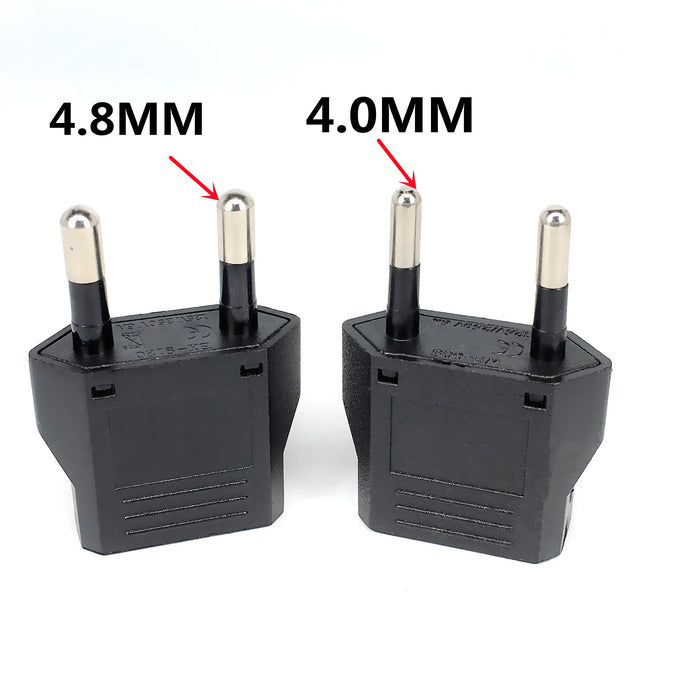 1-50pcs EU Euro KR Plug Adapter US to EU Plug Adapter Travel KR EU