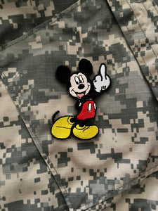 MICKEY MOUSE MIDDLE FINGER CUTOUT MORALE PATCH