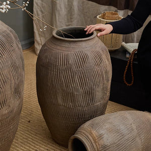 Large Floor-Standing Clay Pot