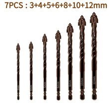 10/7PCS Serrated Drill Bits Set High Strength Special Serrated Twist