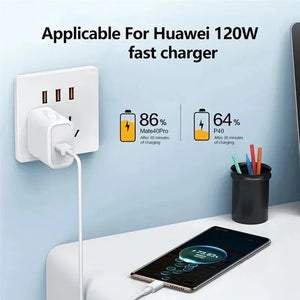 10A Mobile Data Cable 120W Super Fast Charging Type-C Durable Wire