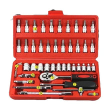 46pcs Ultimate Auto Marine Tool Kit with Socket Wrench Ratchet Set and