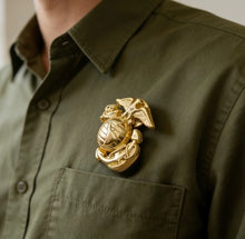 US American Marine Corps Breast Pin with Emblem Enthusiast Metal Eagle Badge