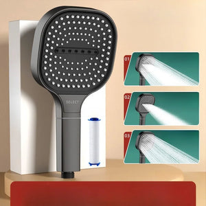 3 Modes Large Panel Shower Head 13cm High Pressure Spa Adjustable