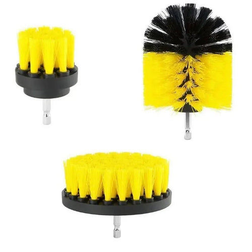 3pcs Power Scrubber Brush Set for Bathroom Drillbrushes Cordless