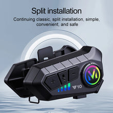 2PCS Y10 2x Motorcycle Intercom Headset Helmet BT 5.3 For 2 Riders