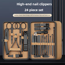 7/16/24Pcs Manicure Set Professional Nail Clipper Pedicure Kit Stainless Steel Nail Care Tool Grooming Kit with Luxurious Travel