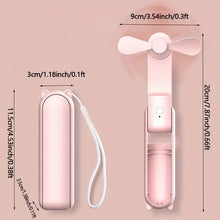 Portable Mini Fan, USB Rechargeable, 3-speed Adjustable, Foldable